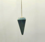 Bloodstone Gemstone Pendulum w/Silver plated chain