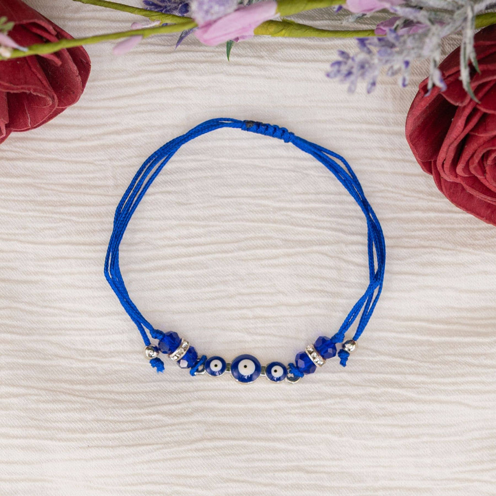 Blue Evil Eye Knot Bracelet