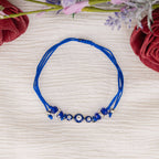 Blue Evil Eye Knot Bracelet