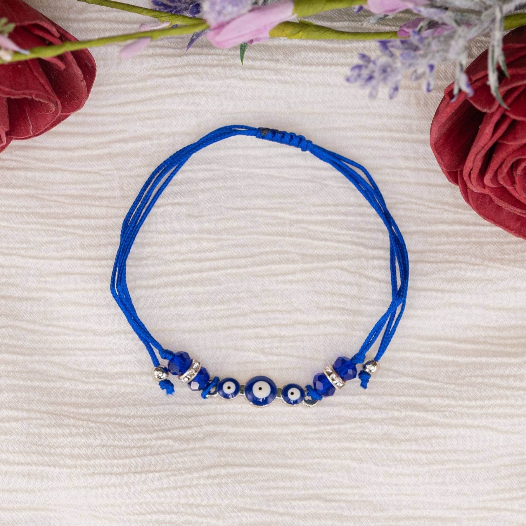 Blue Evil Eye Knot Bracelet