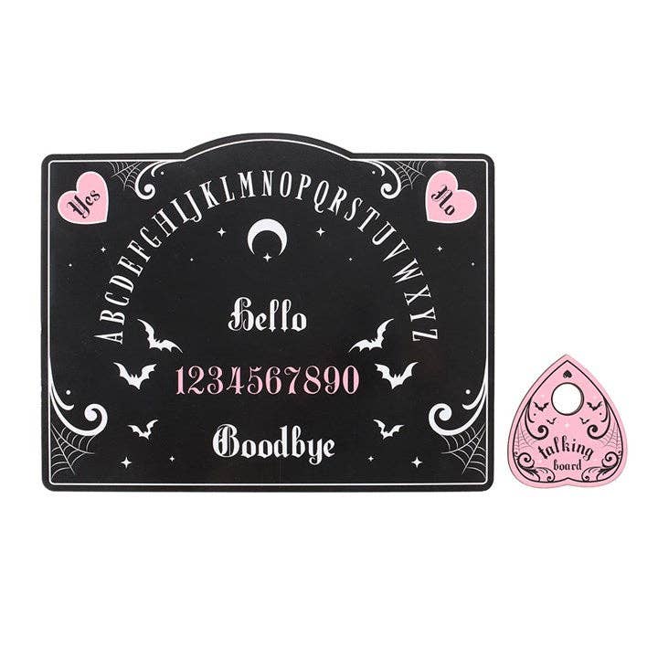 Pastel Pink and Black Gothic Ouija Talking Board