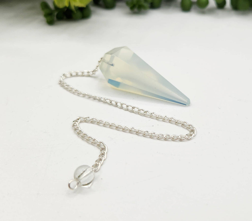 Opalite Pendulum w/Silver Plated Chain