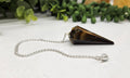 Yellow Tiger Eye Pendulum w/Silver Plated Chain