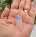 Opalite Pendulum w/Silver Plated Chain