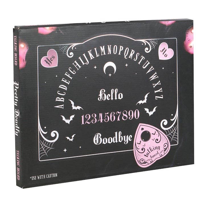 Pastel Pink and Black Gothic Ouija Talking Board