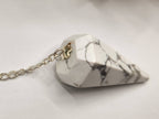 White Howlite Pendulum w/Silver Plated Chain