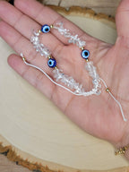 Clear Quartz Evil Eye Bracelets