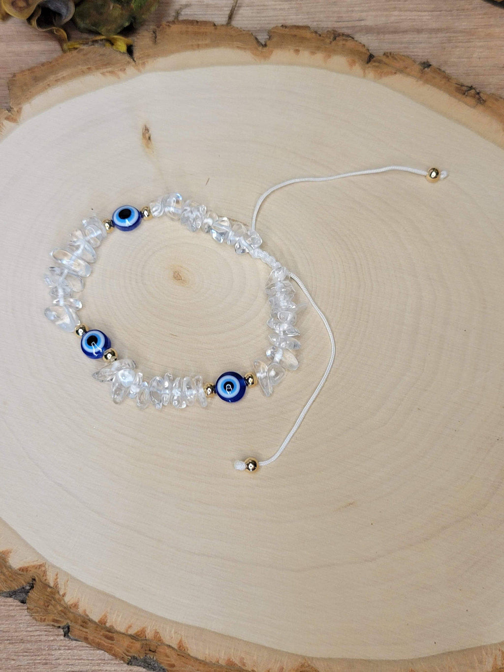 Clear Quartz Evil Eye Bracelets