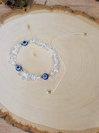 Clear Quartz Evil Eye Bracelets