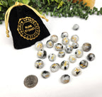 Rainbow Moonstone Gemstone Rune Sets with Velvet Pouch