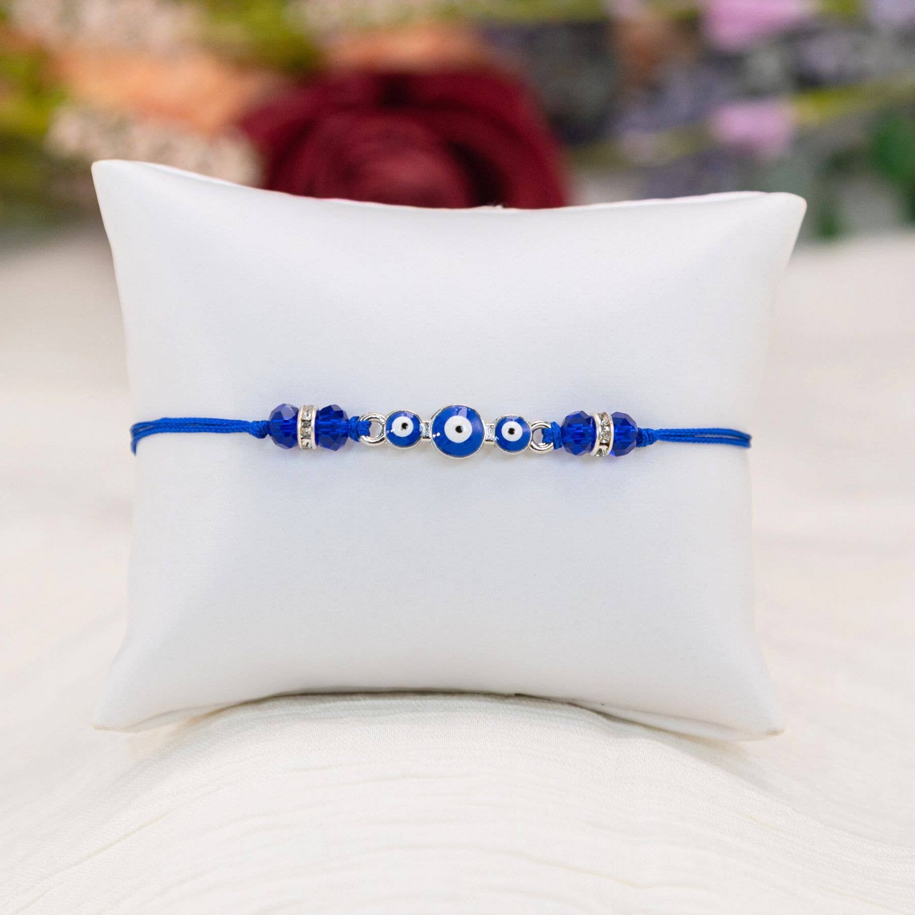 Blue Evil Eye Knot Bracelet