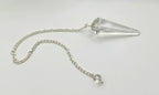 Clear Quartz Pendulum w/Silver Plated Chain