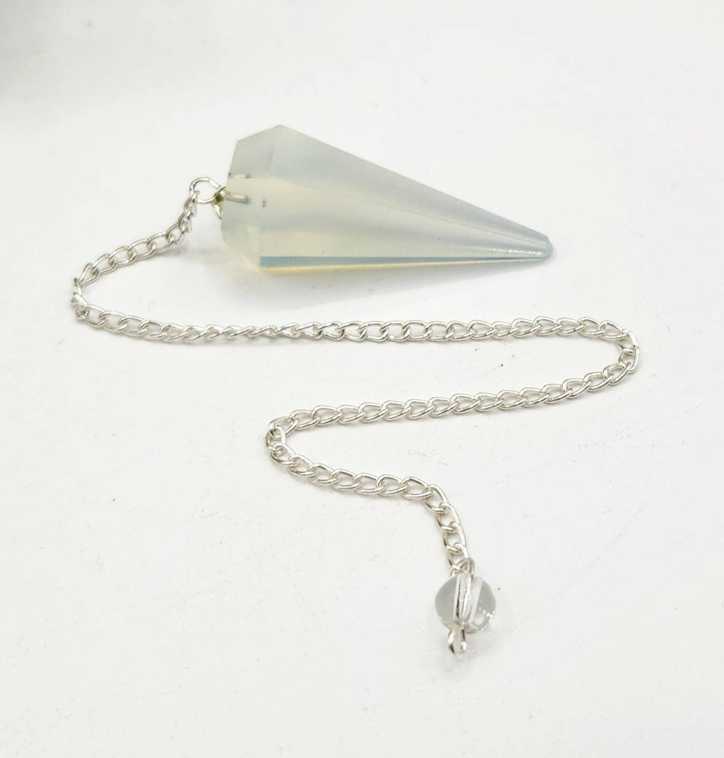 Opalite Pendulum w/Silver Plated Chain