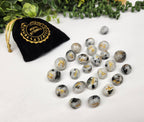 Rainbow Moonstone Gemstone Rune Sets with Velvet Pouch