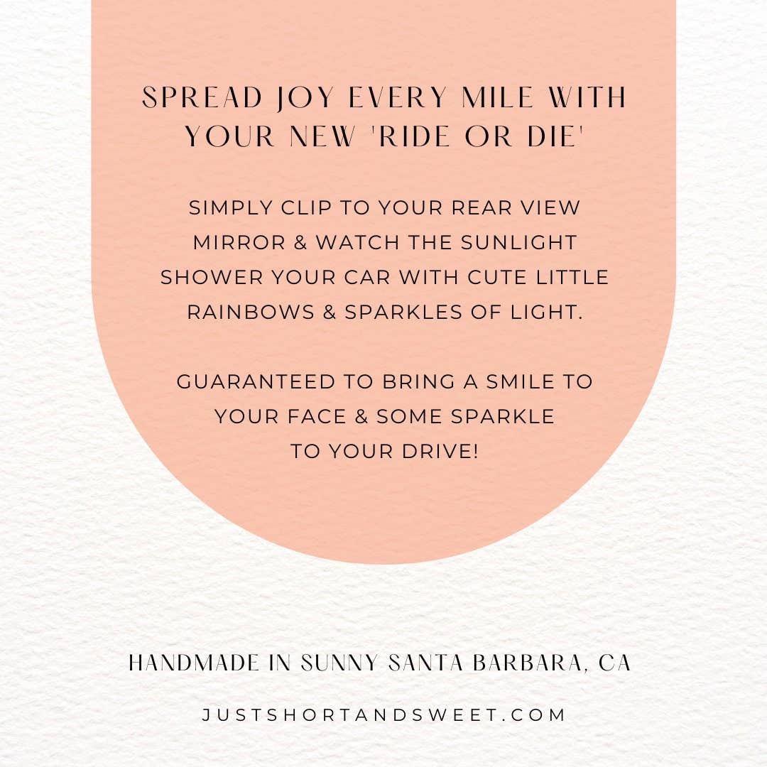 Hexagon Crystal Prism Sun Catcher Car Charm Rainbow Maker