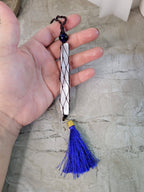 Evil Eye + Selenite Wand Car Charm